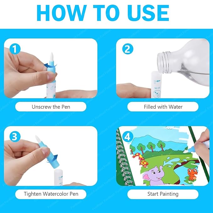 Magic Water Painting Book ( UAE Delivery Time: 1-3 Days ) Achieveallmart