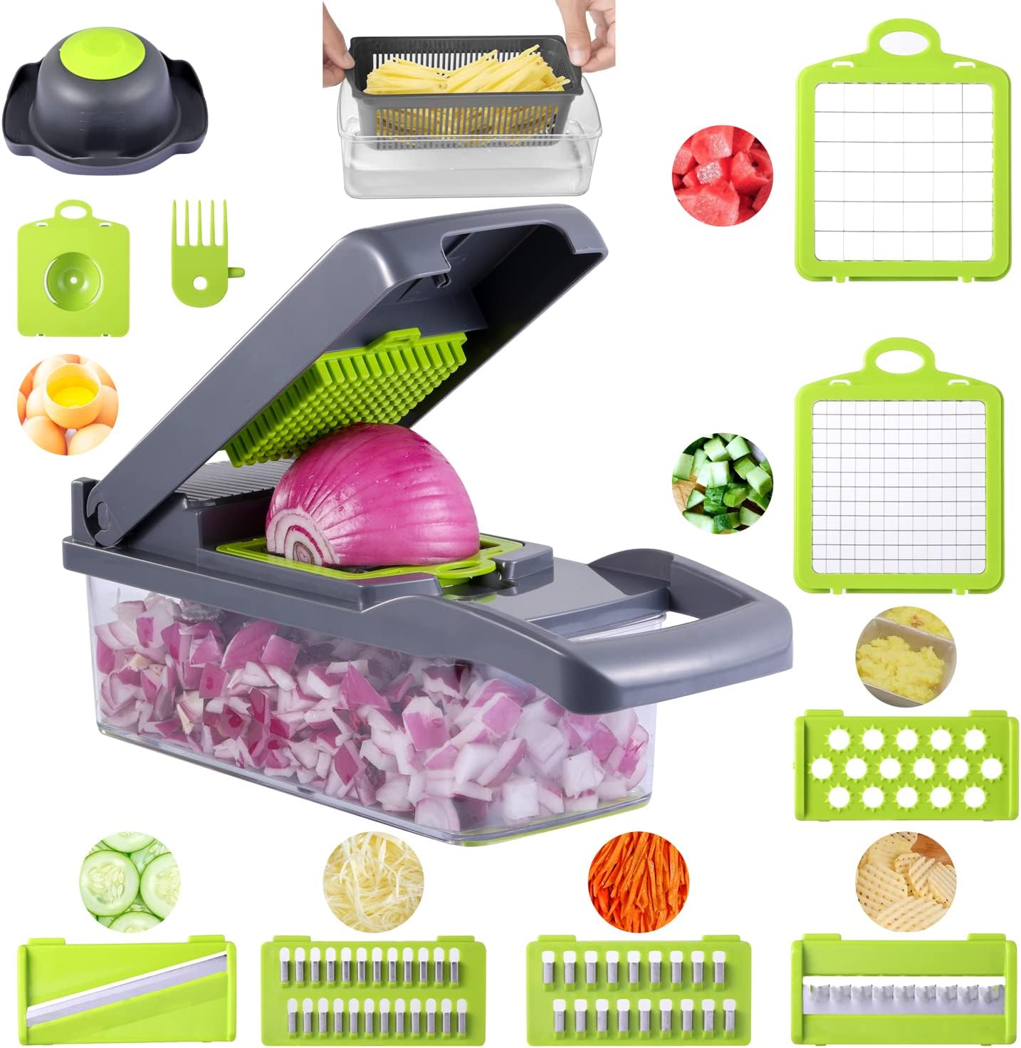 Vegetable Cutter Chopper and Slicer ( UAE Delivery Time: 1-3 Days ) Achieveallmart