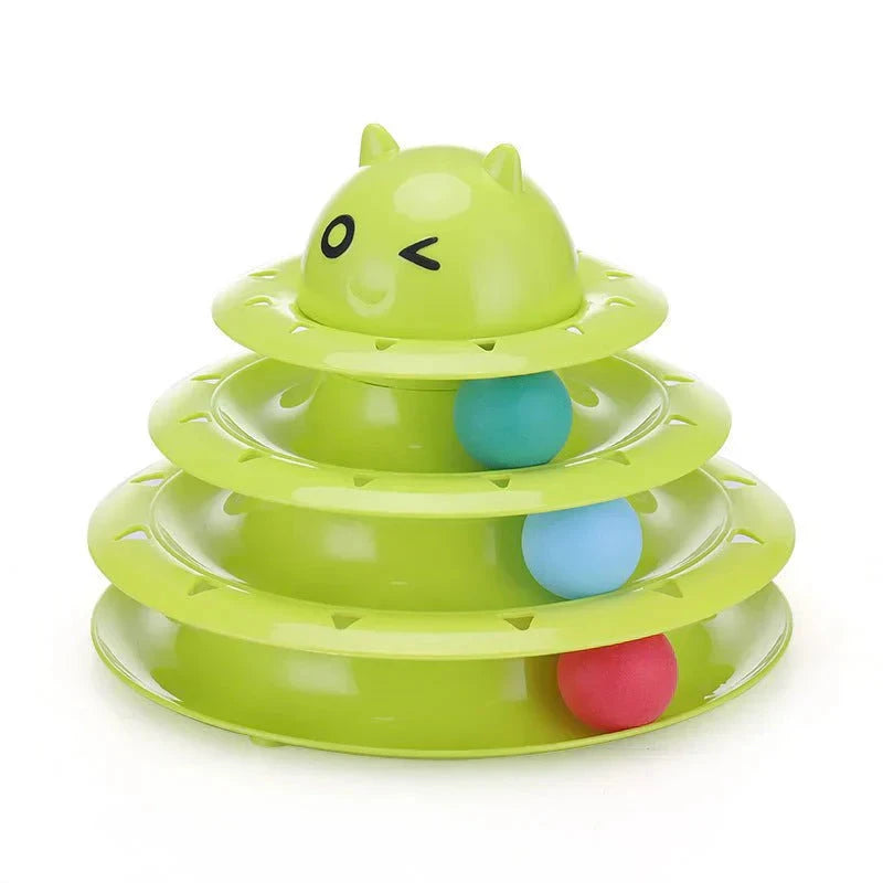 Color Cat Toy Cat Toy Three-layer Round ( UAE Delivery Time: 1-3 Day ) Achieveallmart