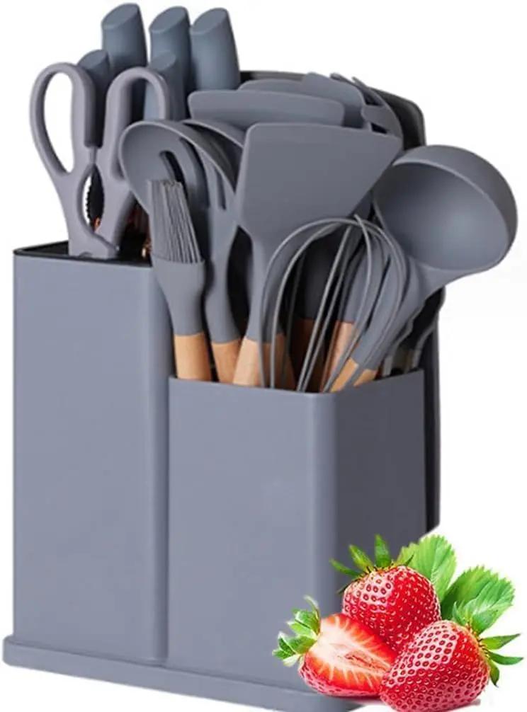 Silicone kitchenware set, 19-piece Gilded Palm