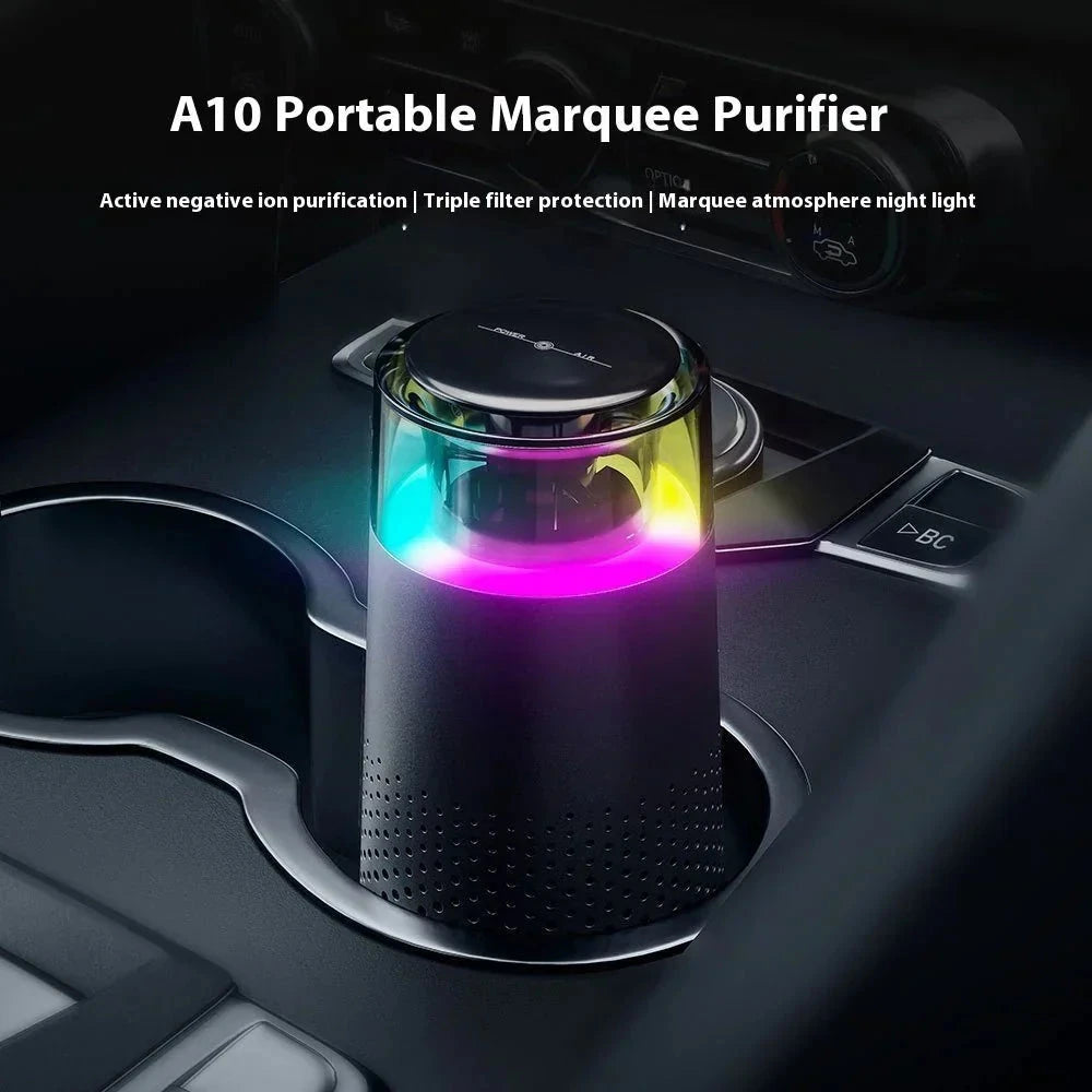 New Car Air Purifier Home Office Horse Running Light Except Flue Dust Purifier ( UAE Delivery Time: 1-3 Days ) Achieveallmart